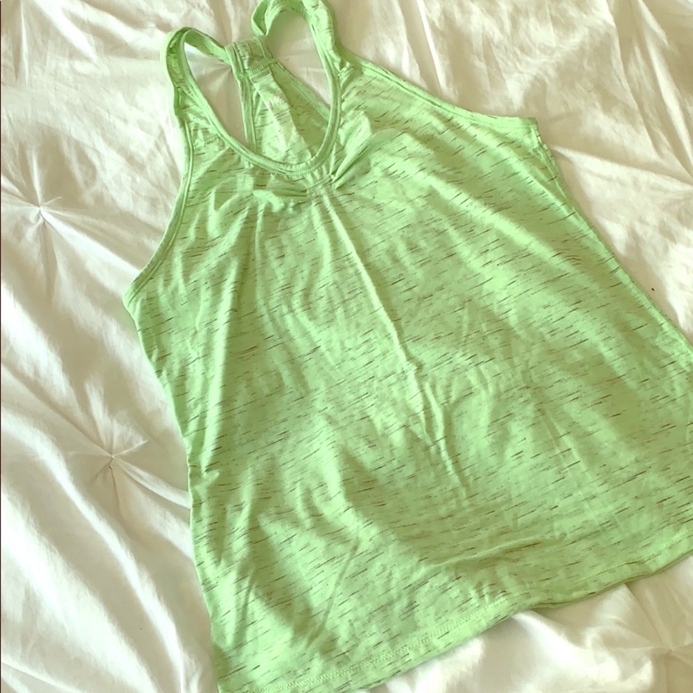 Green workout tank